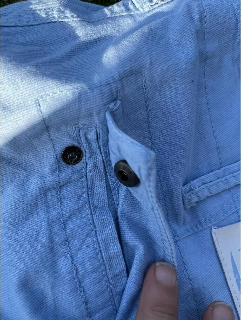 Risole capri Light Blue Corduroy Pants flaw